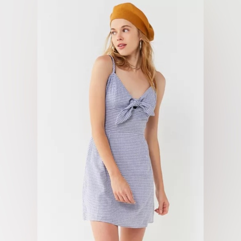 Just One Answer Blue Gingham dress